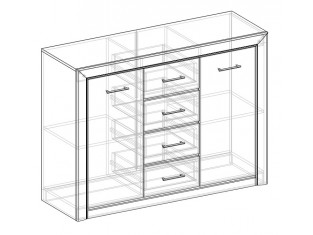 Коллекция Мартина Комод комбинированный Дуб приморский/Дуб юкон (набор)__thumb