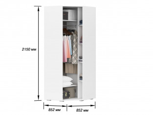 Коллекция Стокгольм Шкаф угловой (540) Белый/Белый Глянец (Набор)__thumb