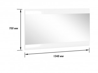 Коллекция Стокгольм Зеркало к комоду комбинированному Белый/Белый Глянец (Набор)__thumb