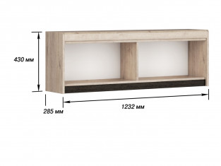 Коллекция Монца Полка навесная Дуб Кантри/Венге (Набор)__thumb