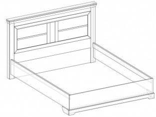 Коллекция Ривьера Кровать 1600 на опорах Сосна белая/Сосна Джурга (Набор)__thumb