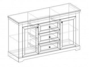 Коллекция Ривьера Комод комбинированный Сосна белая/Сосна Джурга (Набор)__thumb