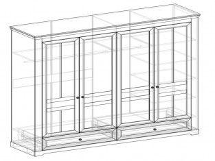 Коллекция Ривьера Шкаф 4-х створчатый Сосна белая/Сосна Джурга (Набор)__thumb
