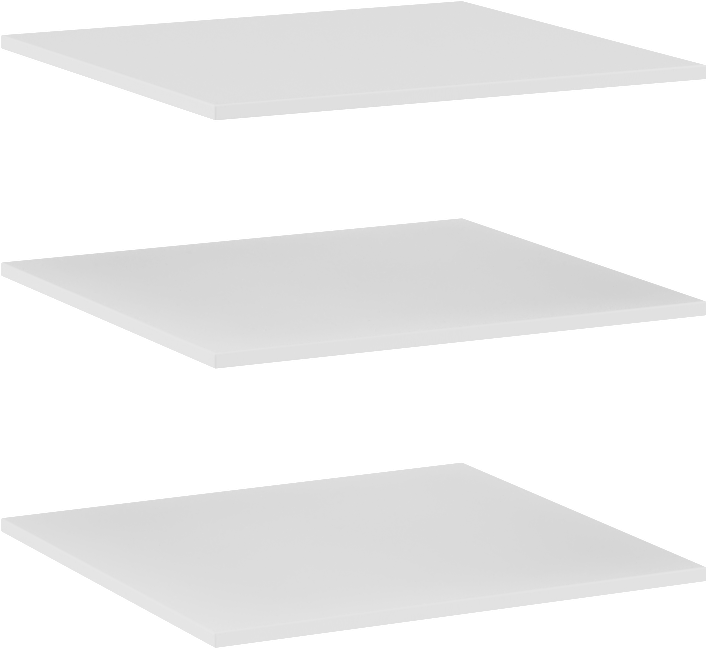 Коллекция Римини Комплект полок к пеналу широкому (600) Белый/Софт Милк (Набор)_